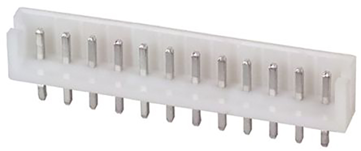 JST EH Series Straight Through Hole PCB Header, 12 Contact(s), 2.5 mm Pitch, 1 Row, Shrouded