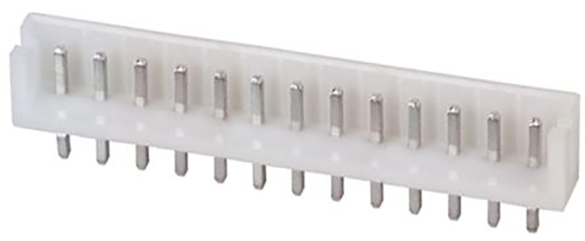 JST EH Series Straight Through Hole PCB Header, 13 Contact(s), 2.5 mm Pitch, 1 Row, Shrouded