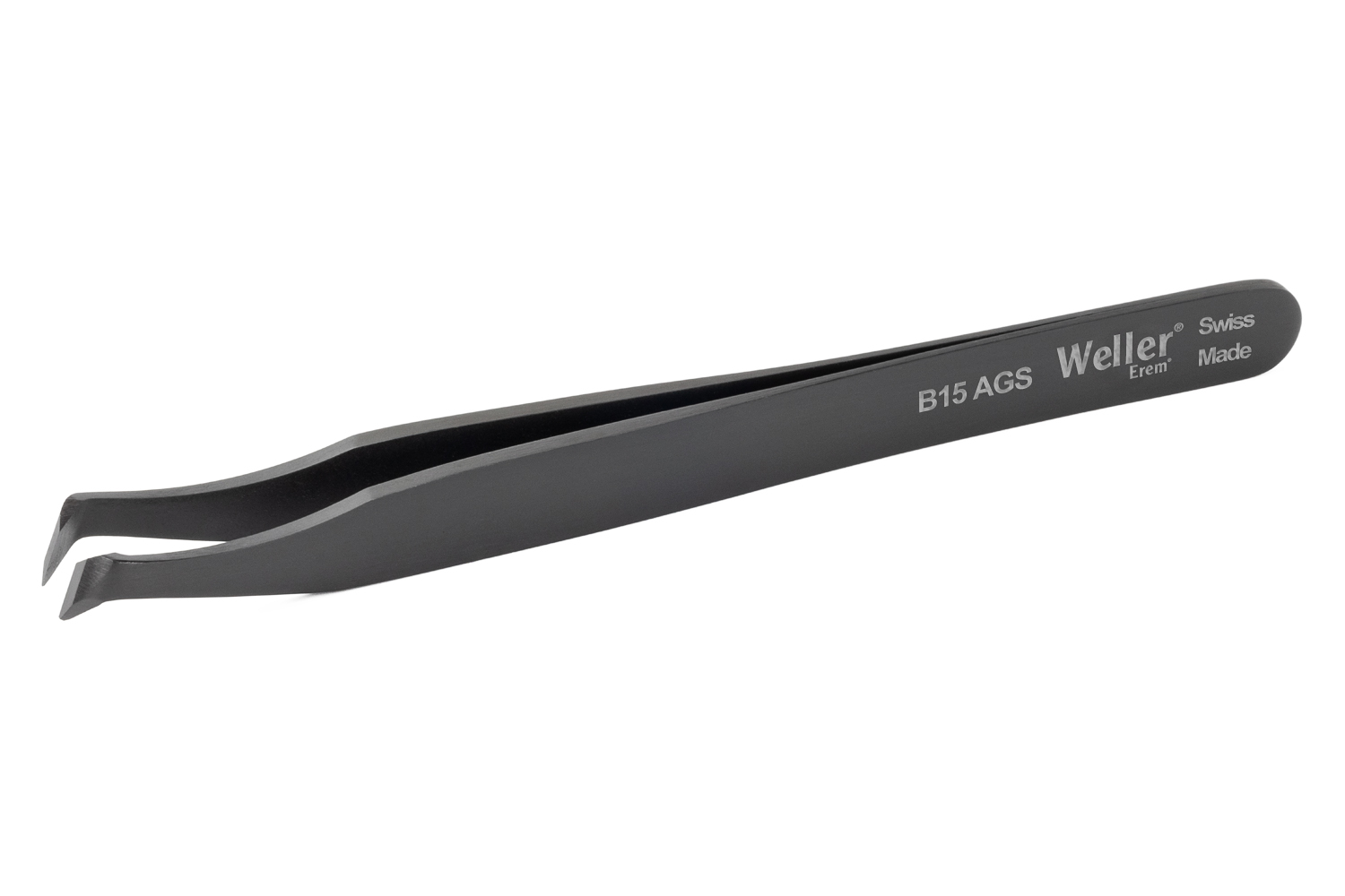Erem 115in Carbon Steel Oblique ESD Safe Tweezer