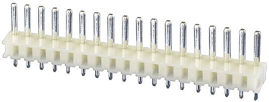 JST NH Series Straight Through Hole Pin Header, 18 Contact(s), 2.5 mm Pitch, 1 Row, Unshrouded