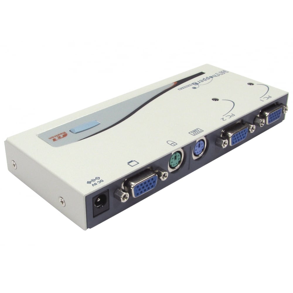kvm-505 Rextron 2 Port Dual Monitor PS/2 SVGA, VGA KVM Switch