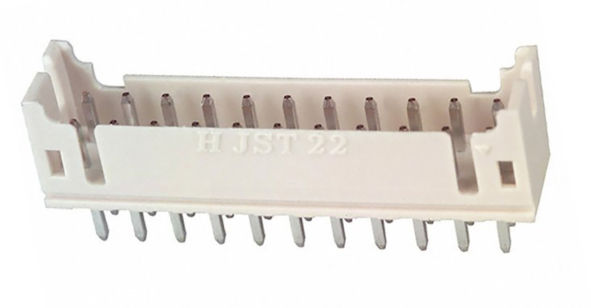 JST PHD Series Straight Through Hole PCB Header, 22 Contact(s), 2 mm Pitch, 2 Row, Shrouded