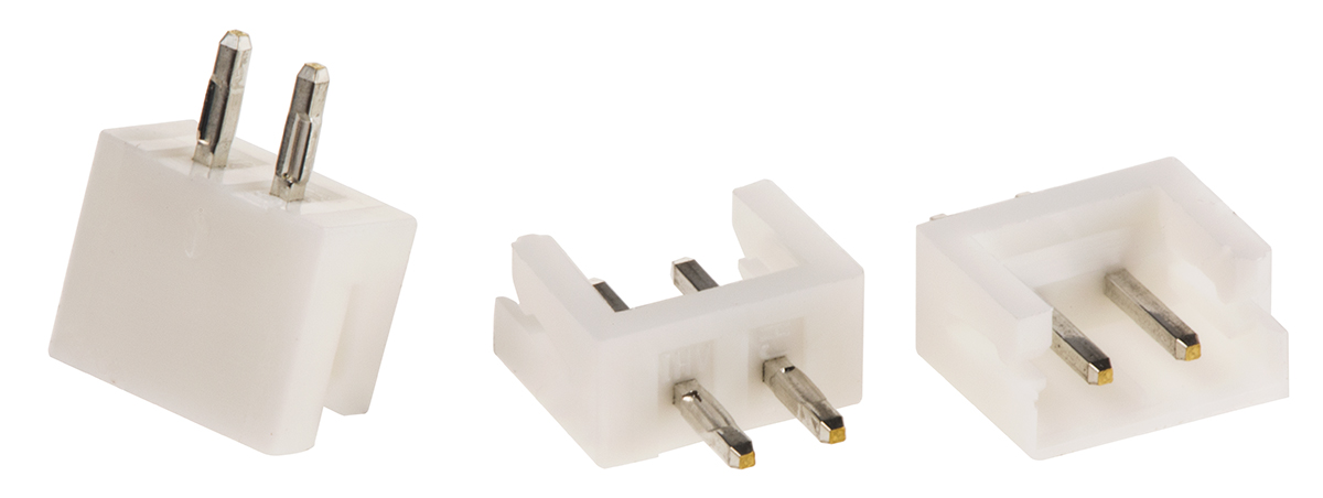 JST EH Series Straight Through Hole PCB Header, 2 Contact(s), 2.5 mm Pitch, 1 Row, Shrouded