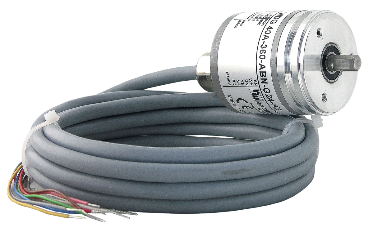 40a50abng24k2 Wachendorff Incremental Incremental Encoder, 50 ppr, HTL Signal, Solid Type