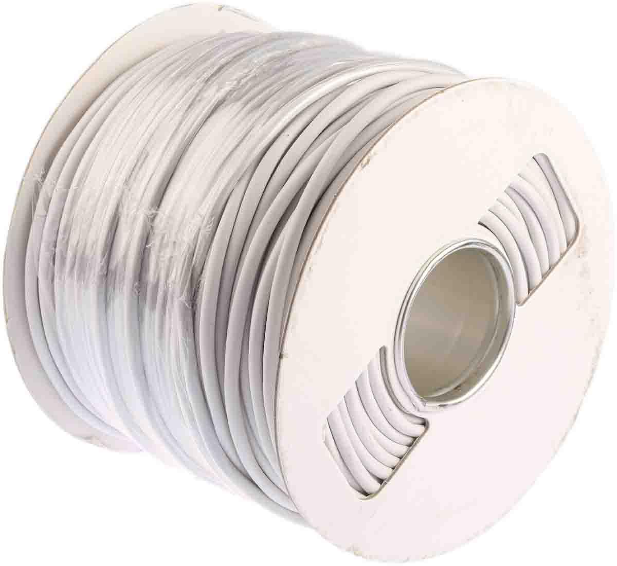 820-0194 RS PRO Control Cable, 8 Cores, 0.19 mm², Unscreened, 100 m, White Polyvinyl Chloride Sheath