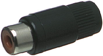 Lumberg Black Cable Mount RCA Socket, Nickel, 2A