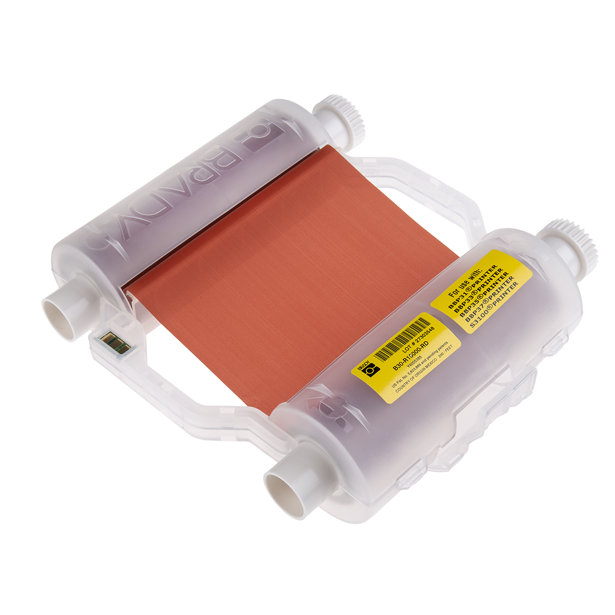 b30-r10000-rd Brady B30-R10000-RD Red Label Printer Ribbon, 110 mm Width