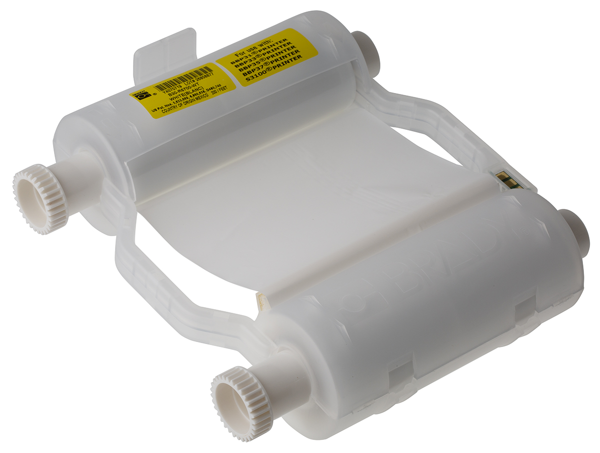 Brady B30-R6700-WT White Label Printer Ribbon, 110 mm Width