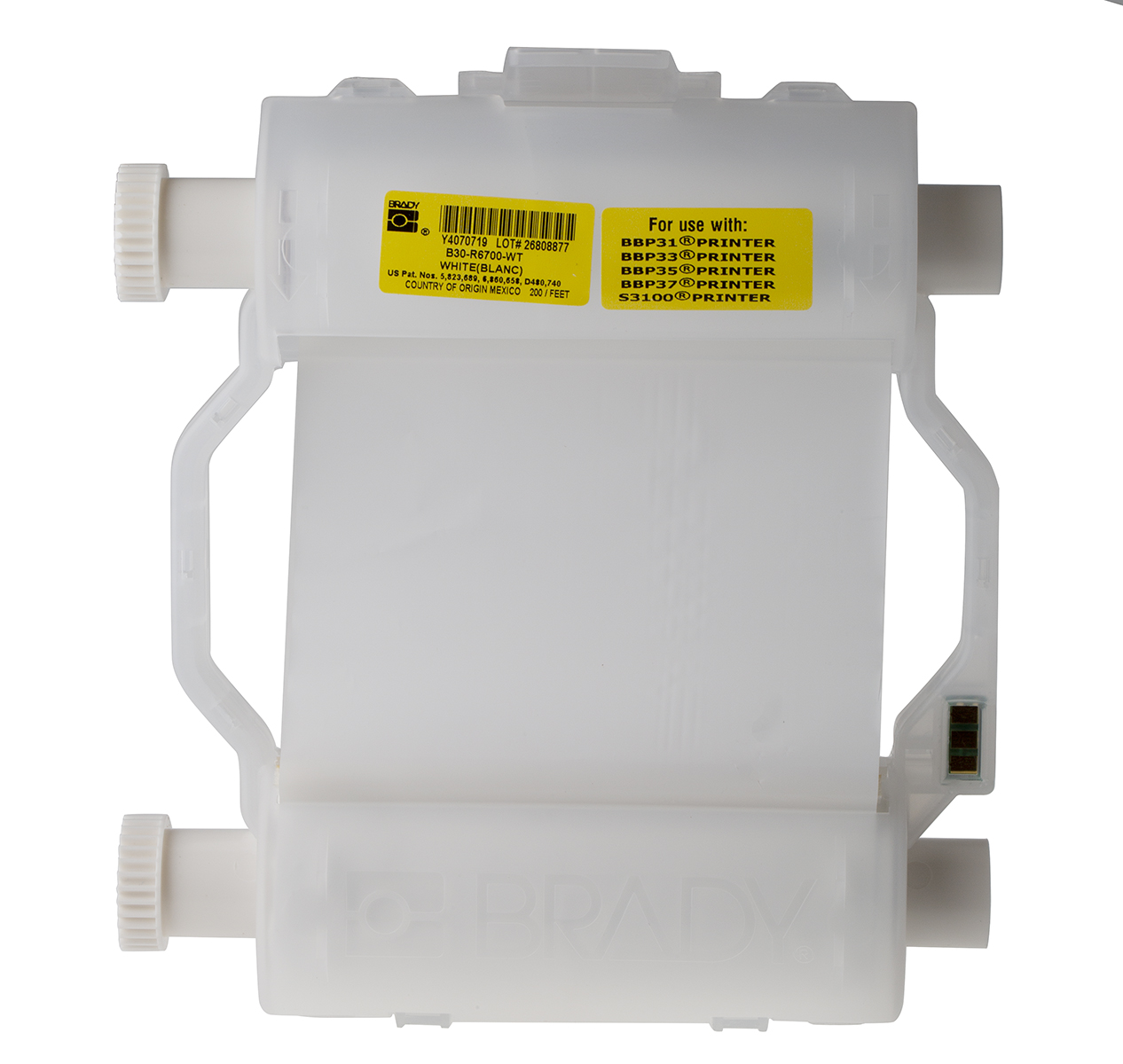 b30-r6700-wt Brady B30-R6700-WT White Label Printer Ribbon, 110 mm Width