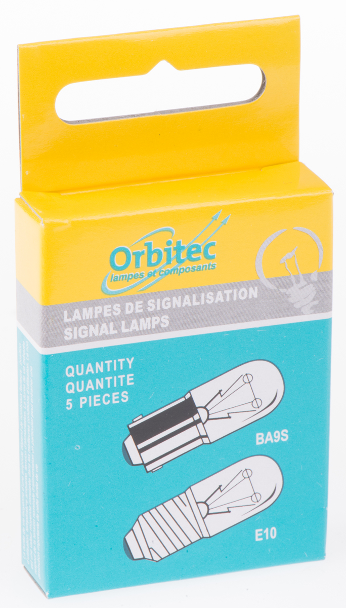 b3029 Orbitec BA9S Indicator Light, Clear, 12V, 250mA
