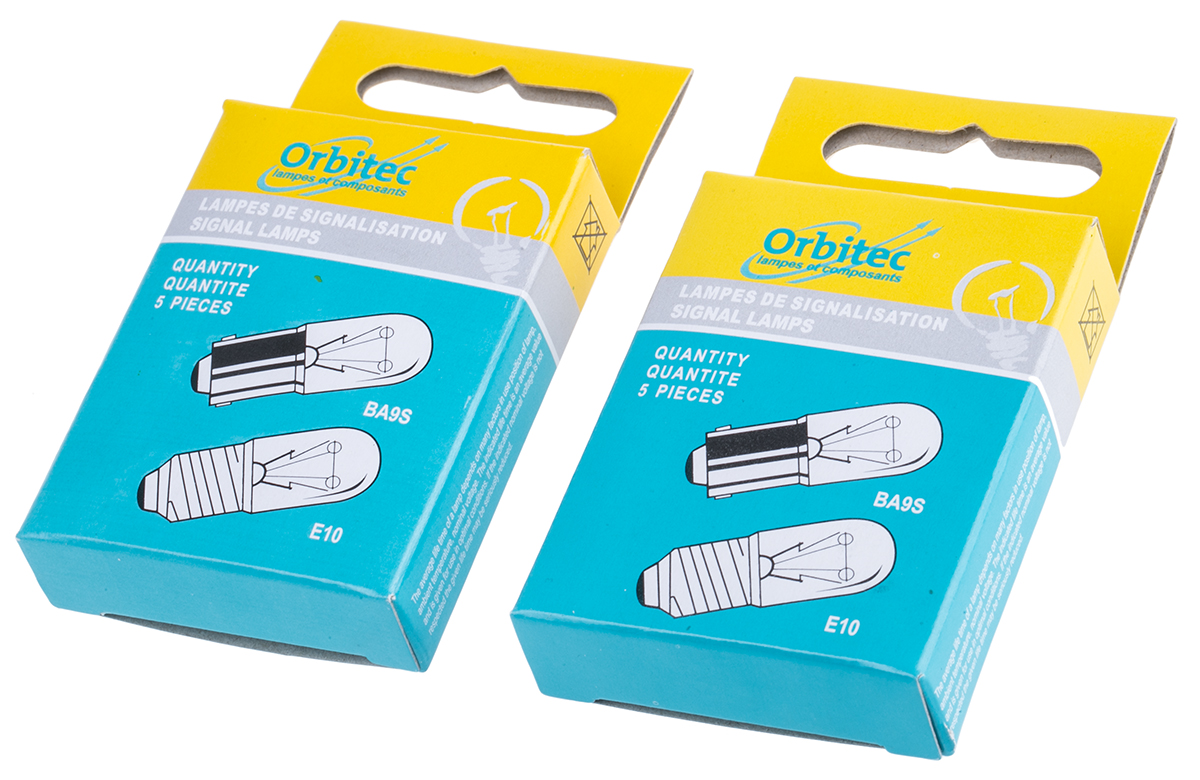 Orbitec BA9S Indicator Light, Clear, 24V, 50mA, 1000 h