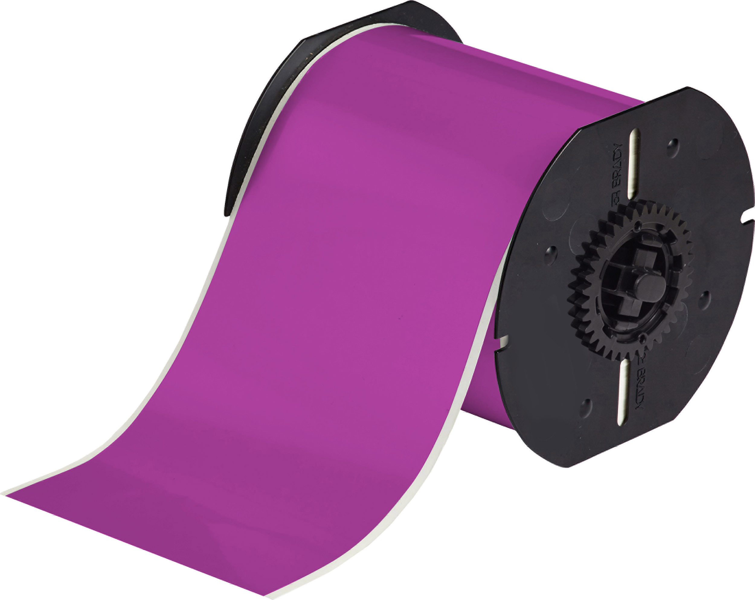 Brady Purple Purple Print Label Roll, 101.6 mm Width, 1 Roll Qty, 30.5 m