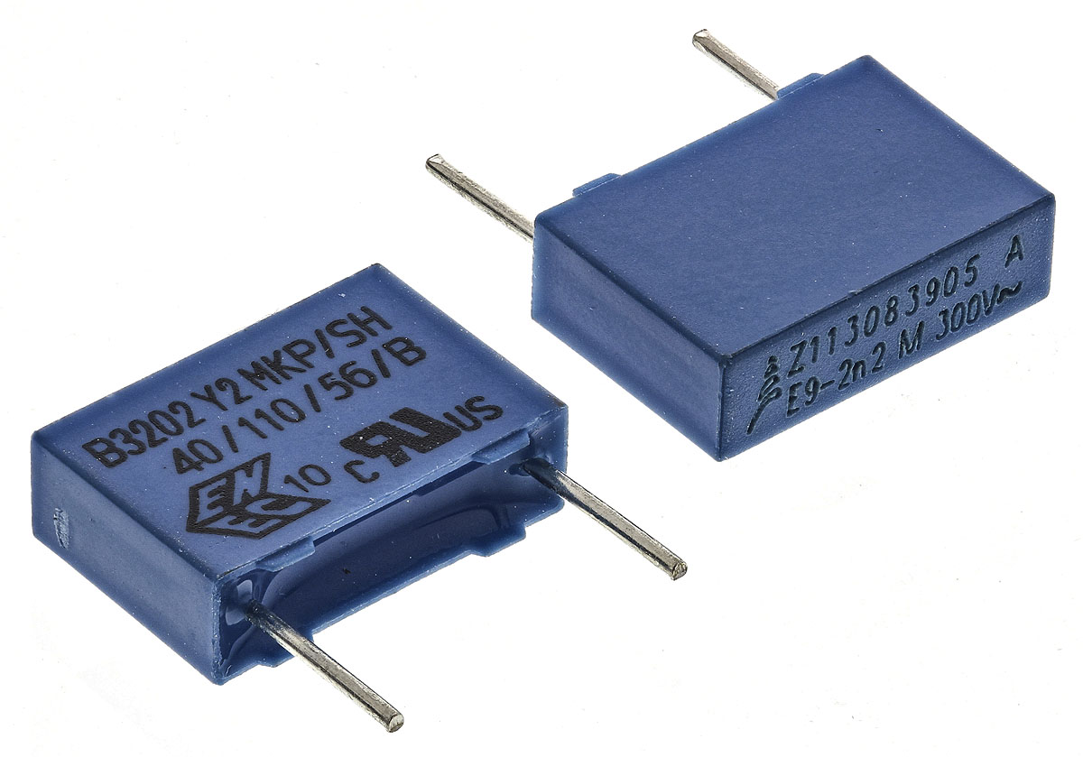 TDK B32021 Film Capacitor 2.2 nF 300V ac 300 V dc, Through Hole 2