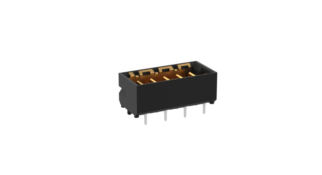 ERNI MicroSpeed Series Vertical Surface PCB Header, 5 Contact(s), 2 mm Pitch, 1 Row, Shrouded