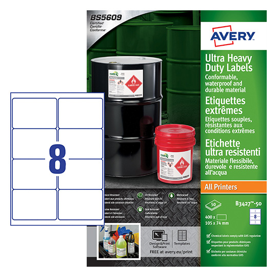 Avery White Printer Label