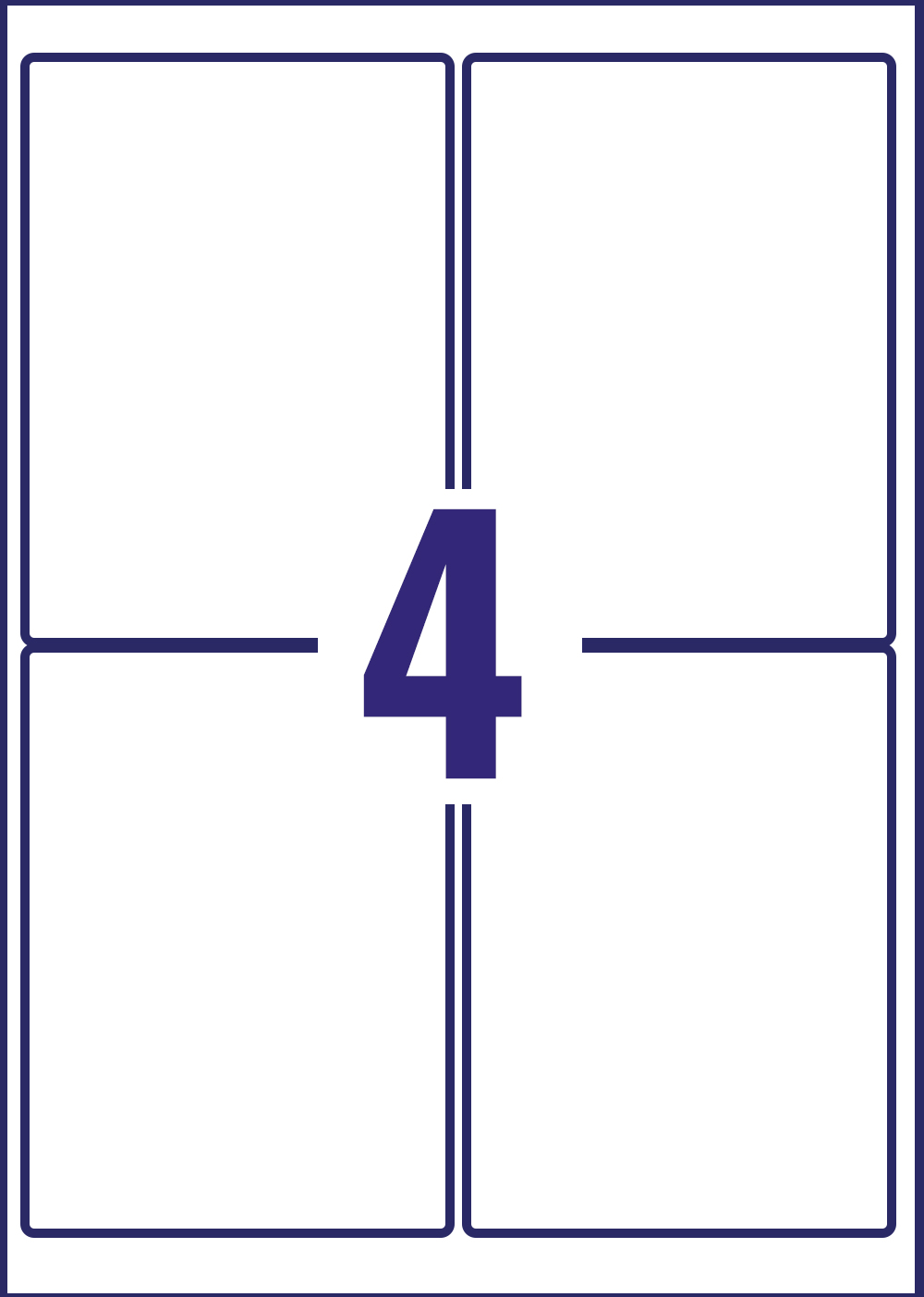 Avery White Printer Label