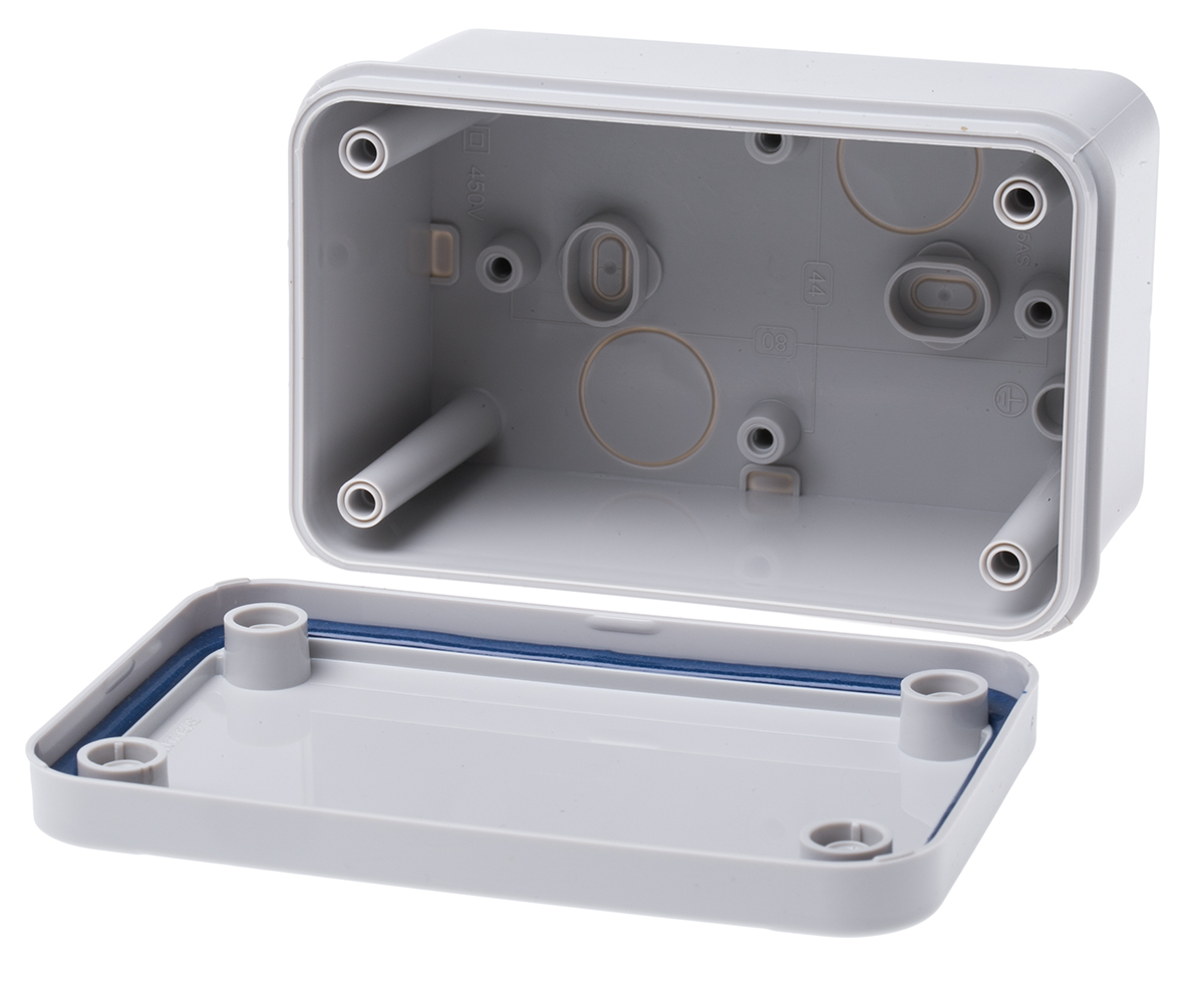 Thalassa TBS IP66 Wall Box, ABS, Grey, 116 x 74 x 62mm