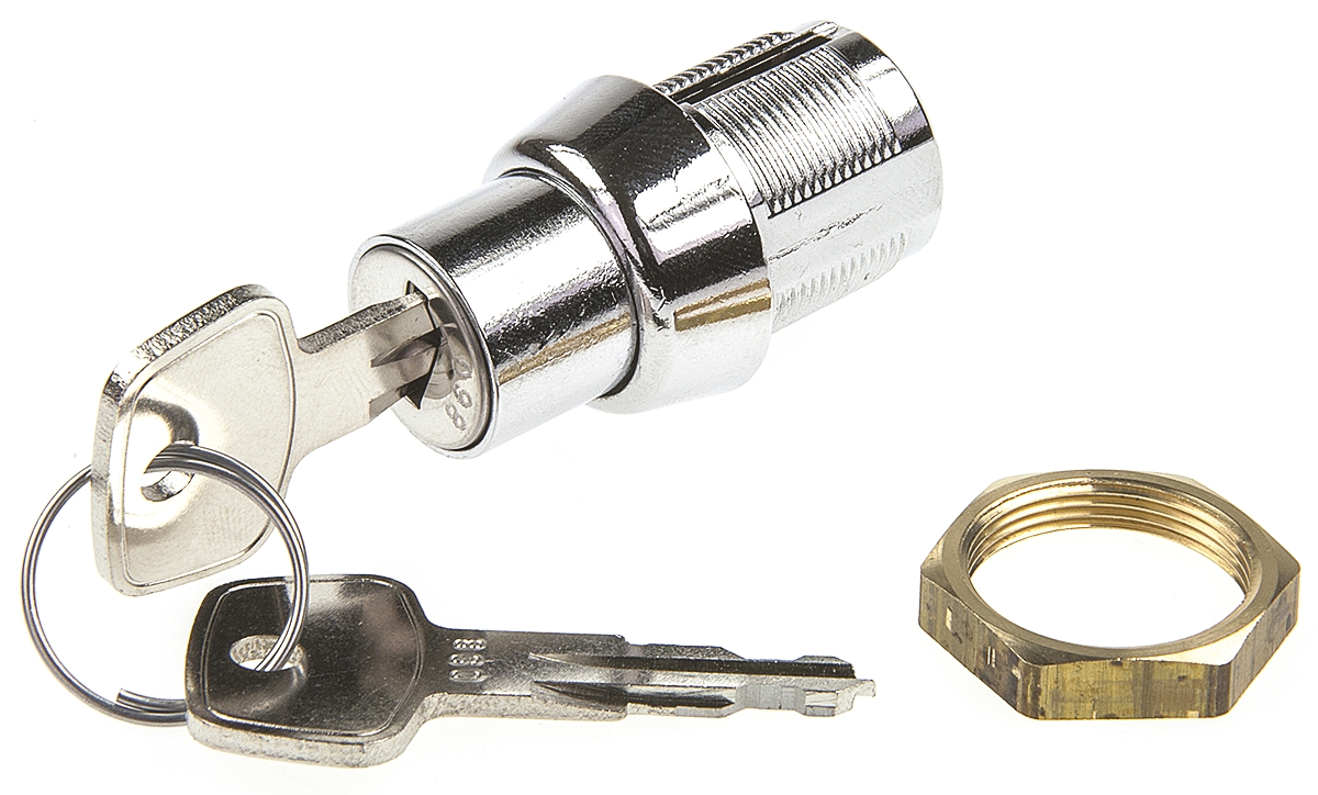 Euro-Locks a Lowe & Fletcher group Company Camlock, 20.5 mm Panel-to-Tongue 21.5 x 19.1 mm, Push Unlock