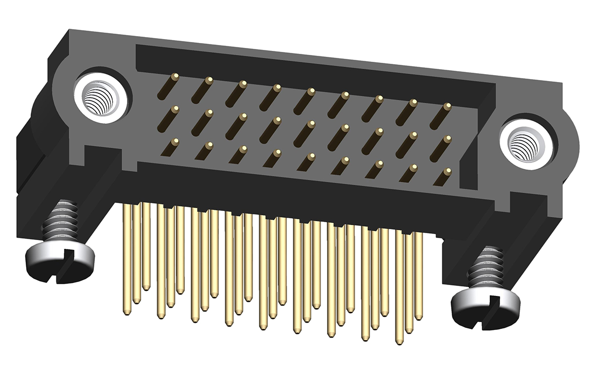 HARWIN Datamate J-Tek Series Right Angle Through Hole PCB Header, 60 Contact(s), 2 mm Pitch, 3 Row, Shrouded