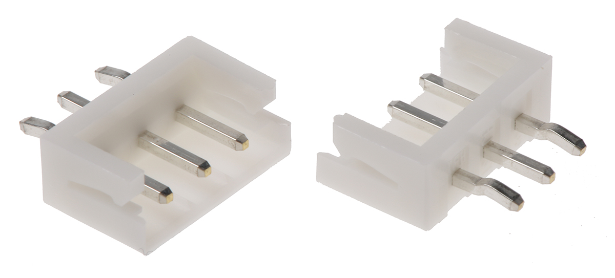 JST EH Series Straight Through Hole PCB Header, 3 Contact(s), 2.5 mm Pitch, 1 Row, Shrouded