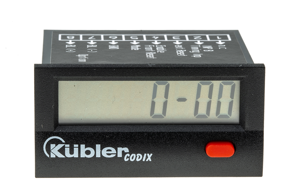 6134012850 Kubler CODIX 134 Timer, 8 Digit LCD, 0 → 0.7 V dc