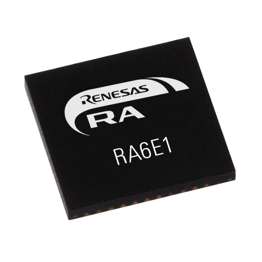 Renesas Electronics, 32 bit ARM Cortex M33, RA6E1 Microcontroller, 200 MHz, 1024kB FLASH, 48-Pin QFN