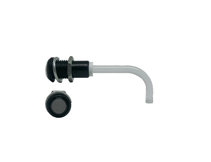 RHD-1100-3500-F9PS67PR Bivar, Panel Mount Right Angle LED Light Pipe, Smoke Round Lens