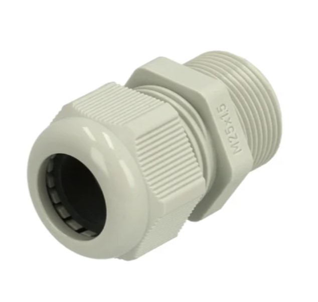 Fibox GPA Series Light Grey Polyamide Cable Gland, M25 Thread, 11mm min., 17mm max., IP68