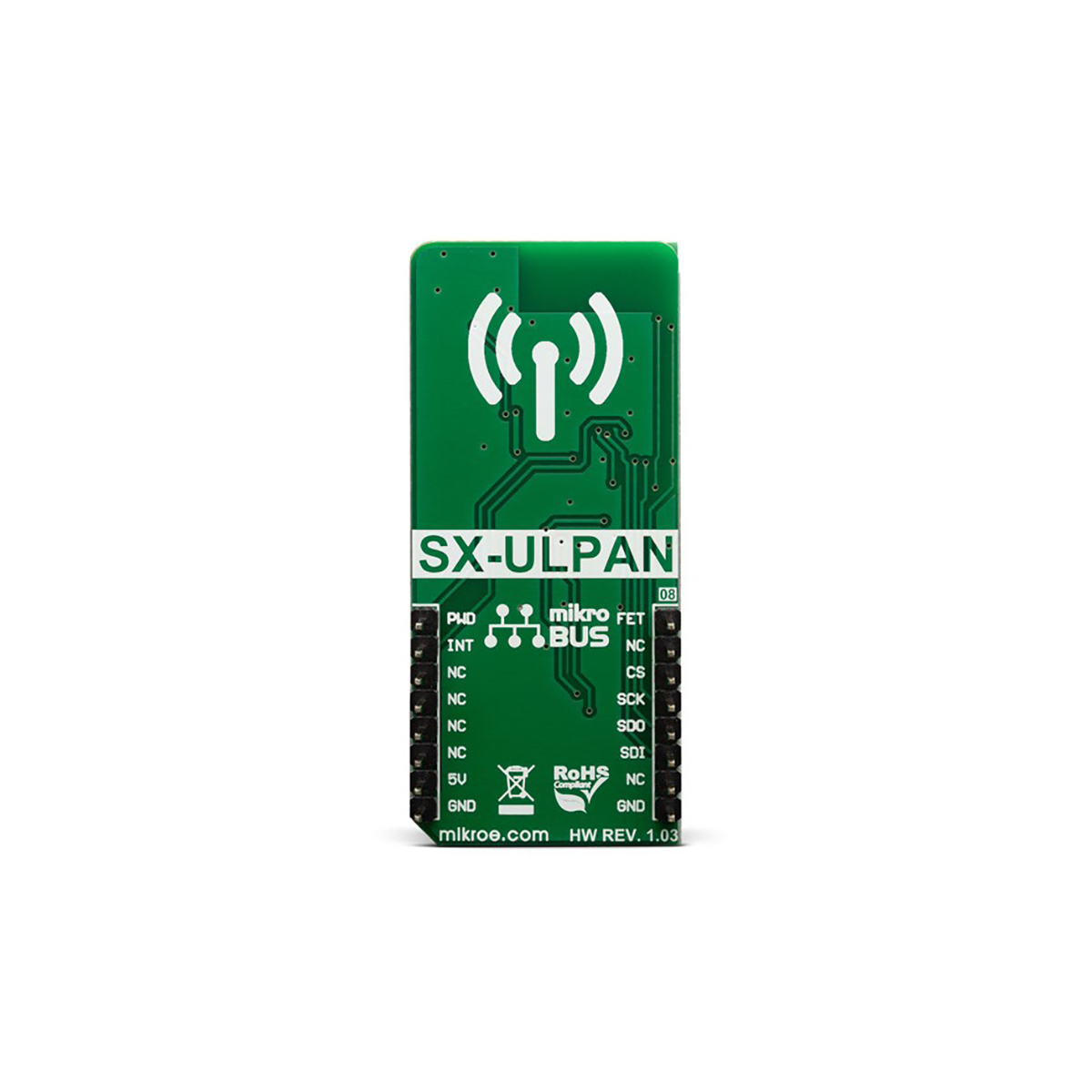 mikroe-3432 MikroElektronika WiFi 10 Click SX-UPLAN-2401 WiFi 2.4GHz MIKROE-3432