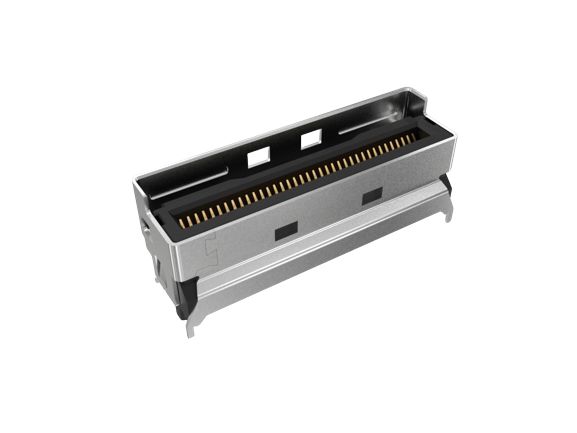 Amphenol Communications Solutions Vertical Edge Connector, 74-Contacts, 0.6mm Pitch
