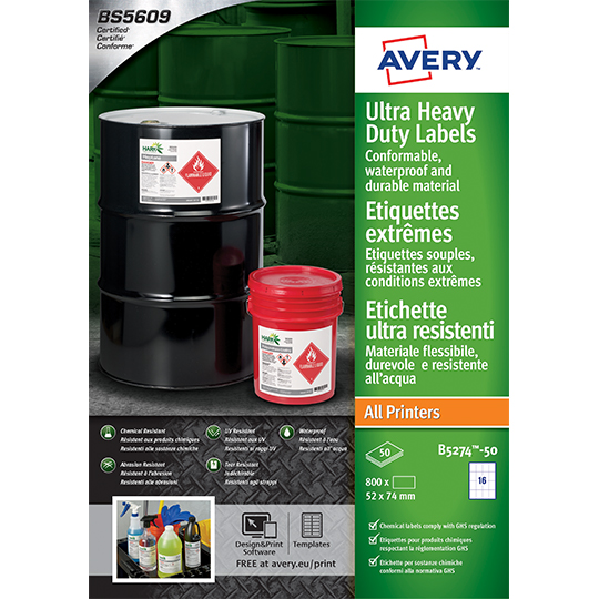 b5274-50 Avery White Printer Label
