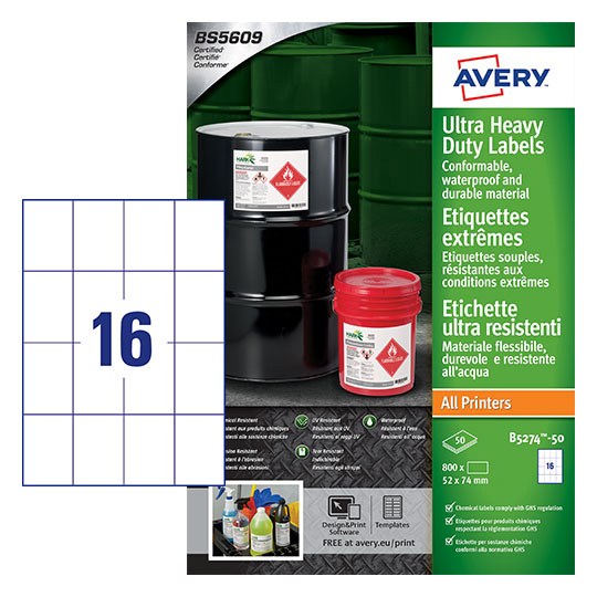 Avery White Printer Label