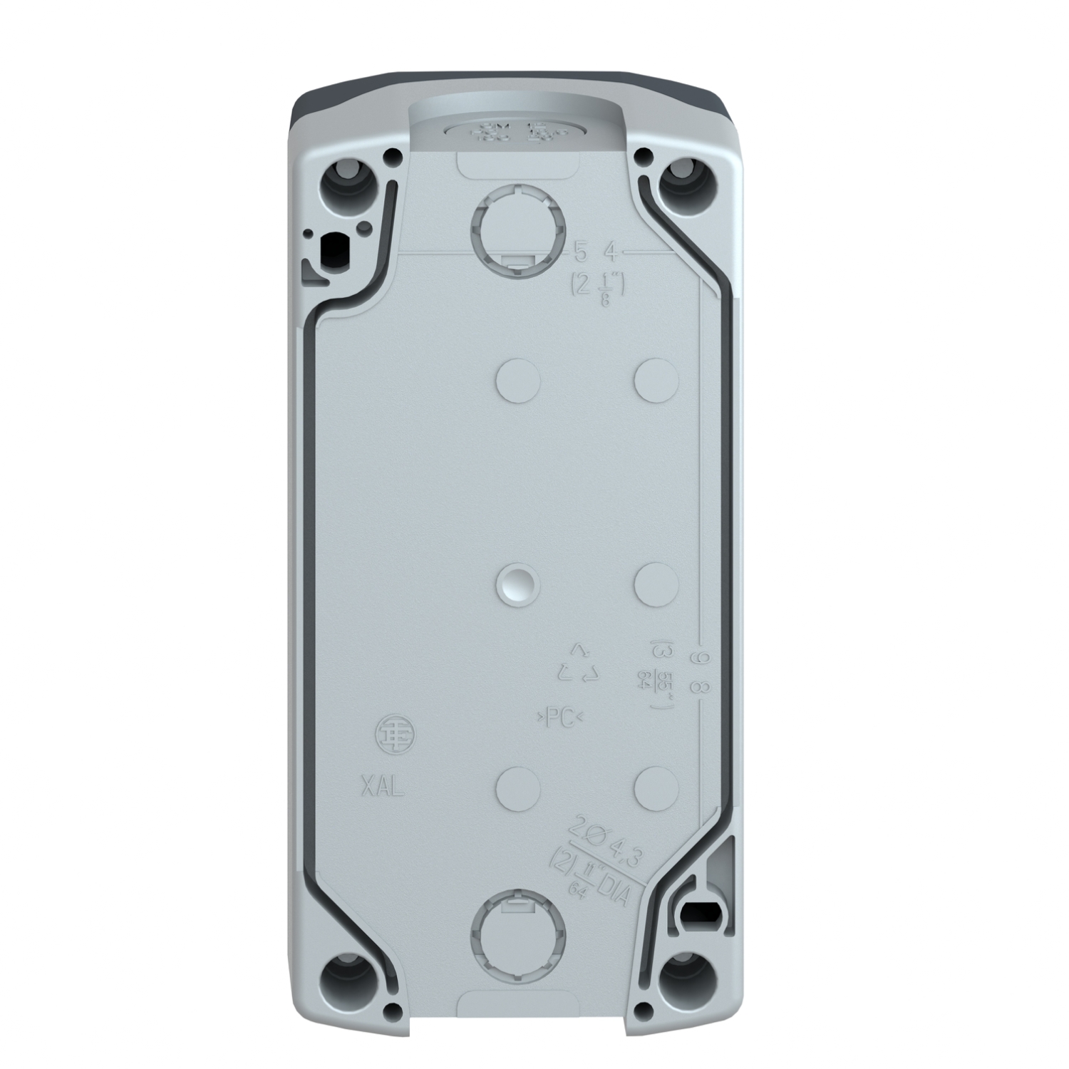 xald03 Schneider Electric Grey Polycarbonate Harmony XALD Control Station Enclosure - 3 Hole 22 mm Diameter
