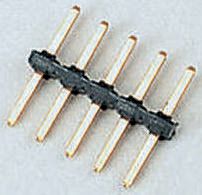 HARWIN M22 Series Straight Through Hole Pin Header, 5 Contact(s), 2 mm Pitch, 1 Row, Unshrouded
