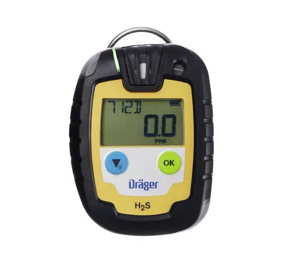 DRAEGER Pac 6000 H2S Portable Gas Detector for H2S Detection, Audible Alarm, ATEX Approved
