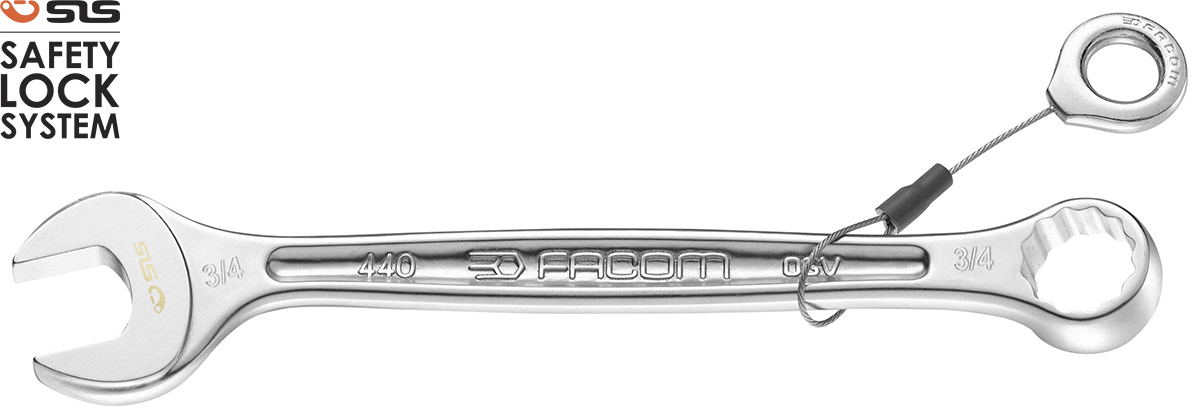 Facom 440 Series Combination Spanner, 1 5/16in, Imperial, Height Safe, Double Ended, 380 mm Overall