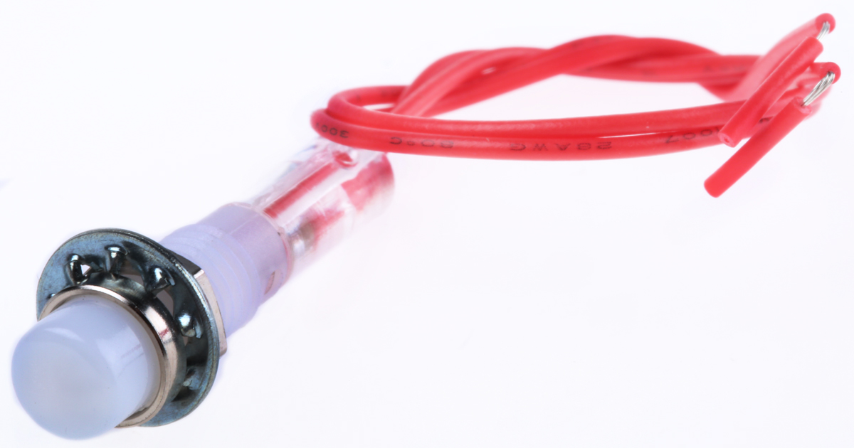 CAMDENBOSS Orange Panel Mount Indicator, 240V, 6.4mm Mounting Hole Size, Lead Wires Termination