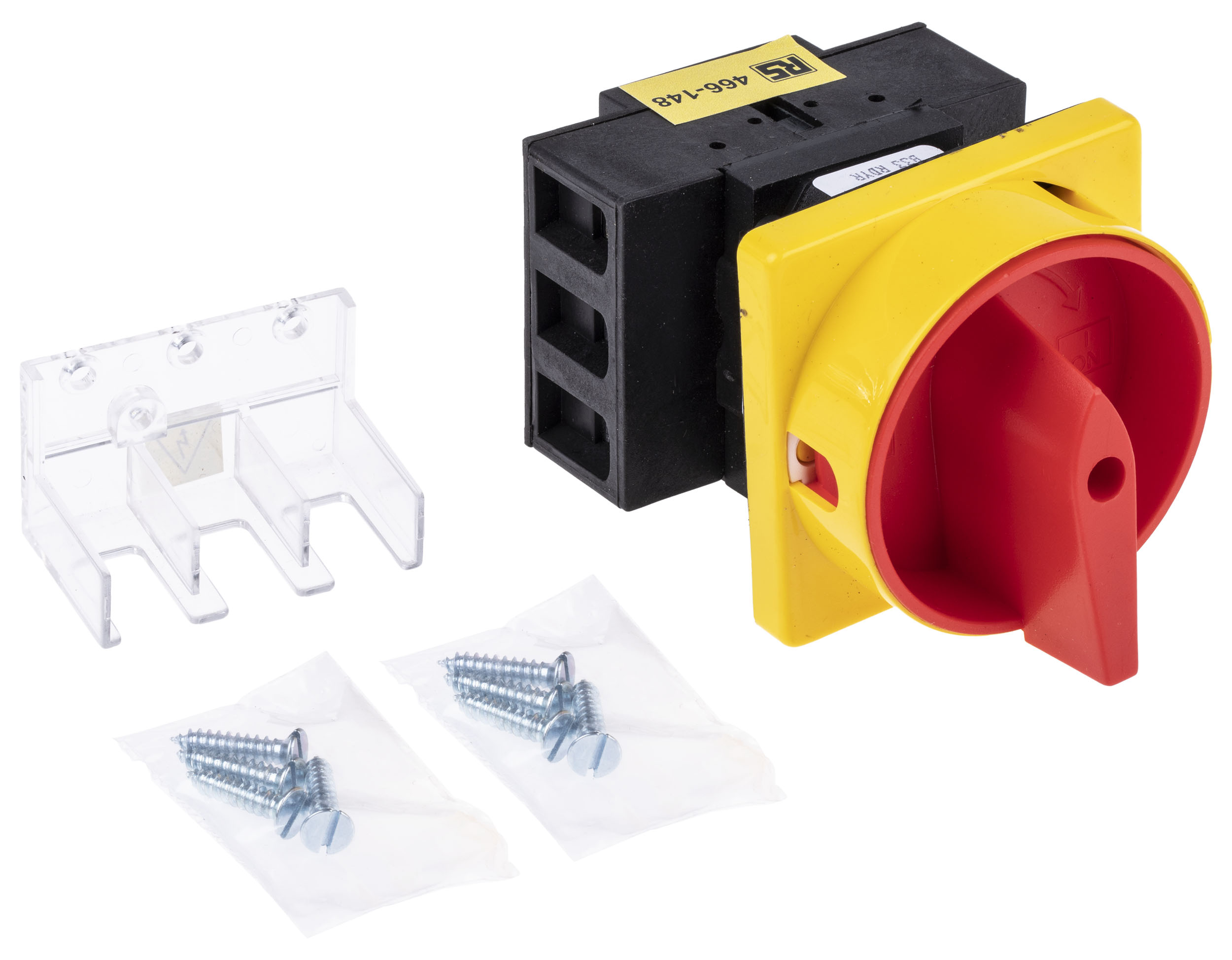 466-148 RS PRO 3-Pole Panel Mount Isolator Switch -, IP65, 25A, 11 kW