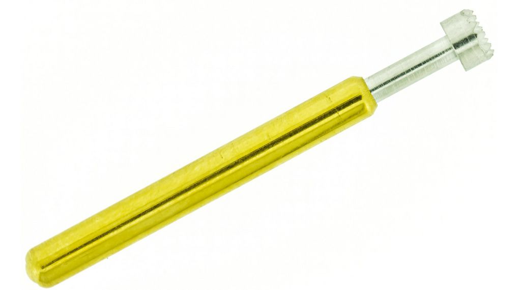 PTR HARTMANN Test Pin 8A, Yellow, Rhodium Plated Contact, Male