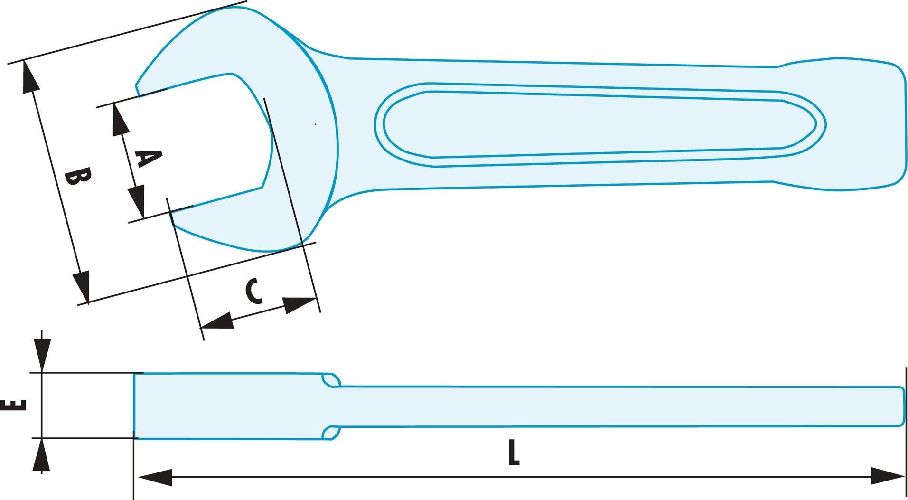 4917sr Facom 49SR Series Spanner, 17mm, Metric, , 125 mm Overall