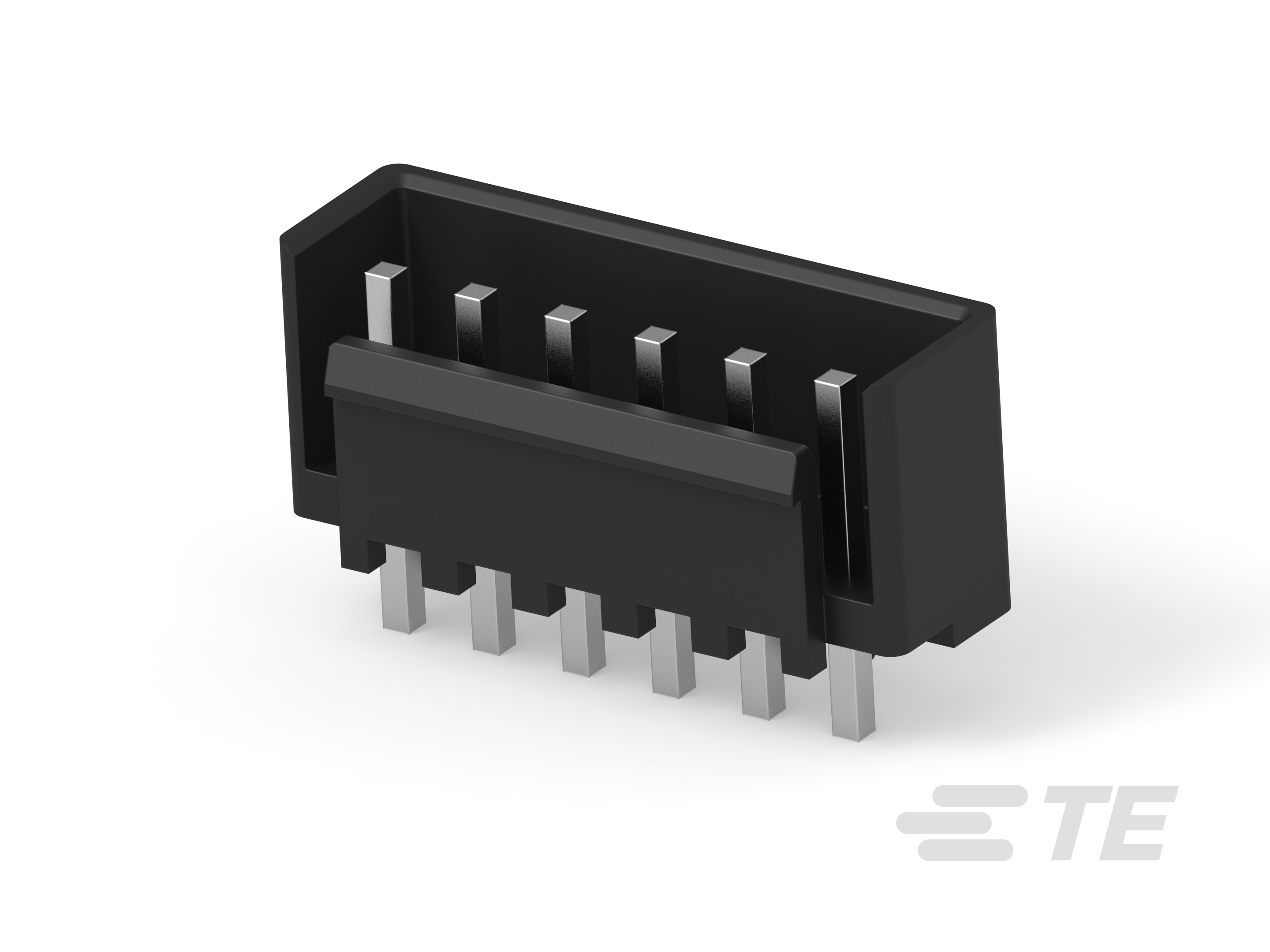 TE Connectivity Economy Power Series Vertical Board PCB Header, 6 Contact(s), 3.96 mm Pitch, 1 Row, Shrouded