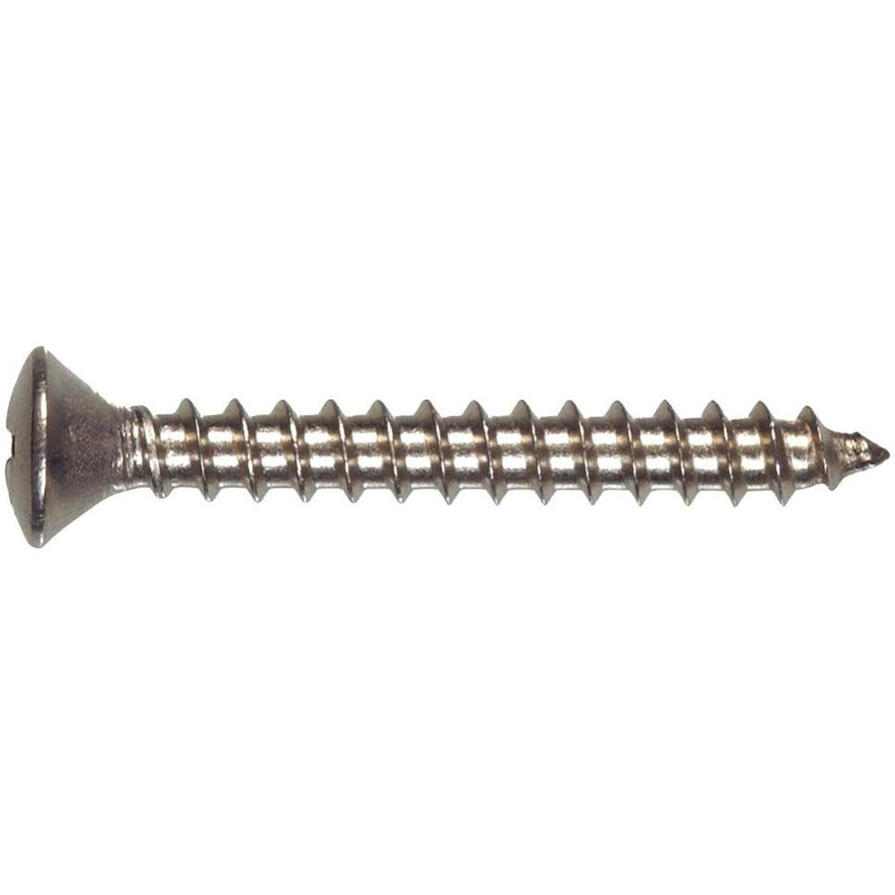 RS PRO Zinc Plated Steel Oval Head Self Tapping Screw, N°#8 x 2 1/2in Long