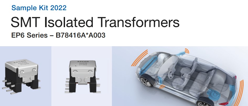 TDK Surface Pulse Transformer 1 : 1 :8.42 Turns Ratio, 3 mH Prim. Inductance, 23Ω Prim. Resistance
