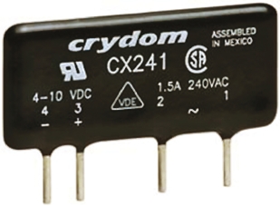 Sensata Crydom Solid State Relay, 1.5 A Load, PCB Mount, 280 V rms Load, 10 V dc Control