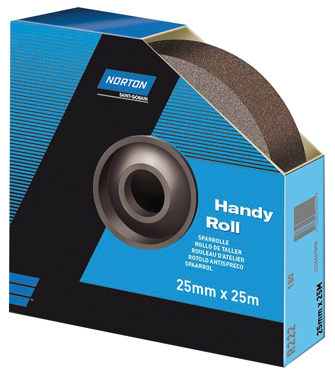 Norton P400 Grit Very Fine Sandpaper Roll, 25m x 38mm