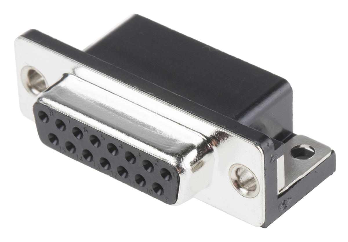 MH Connectors MHDD 15 Way Right Angle Through Hole D-sub Connector Socket, 2.77mm Pitch