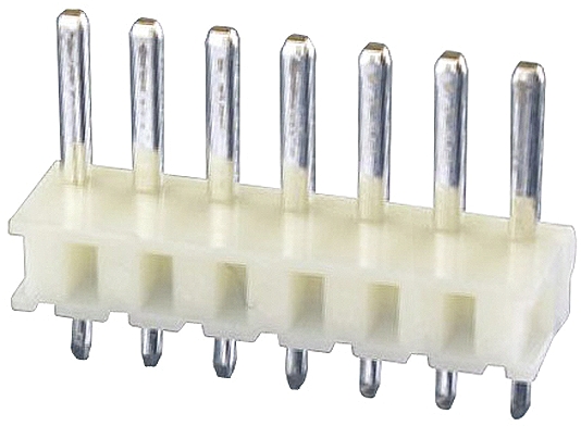 JST NH Series Straight Through Hole Pin Header, 7 Contact(s), 2.5 mm Pitch, 1 Row, Unshrouded