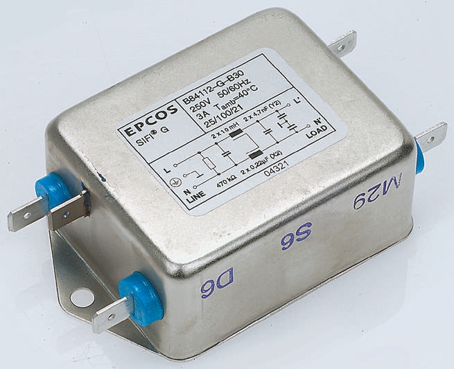 TDK, SIFI-G 3 A 250V ac/dc 50Hz, 60 Hz, Flange RFI Filter, Screw 1 Phase
