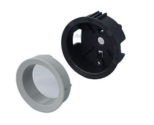 OKW 33 mm Knob Diameter Grey Potentiometer Knob for 0.25 in Shaft Round Shaft, B8733118