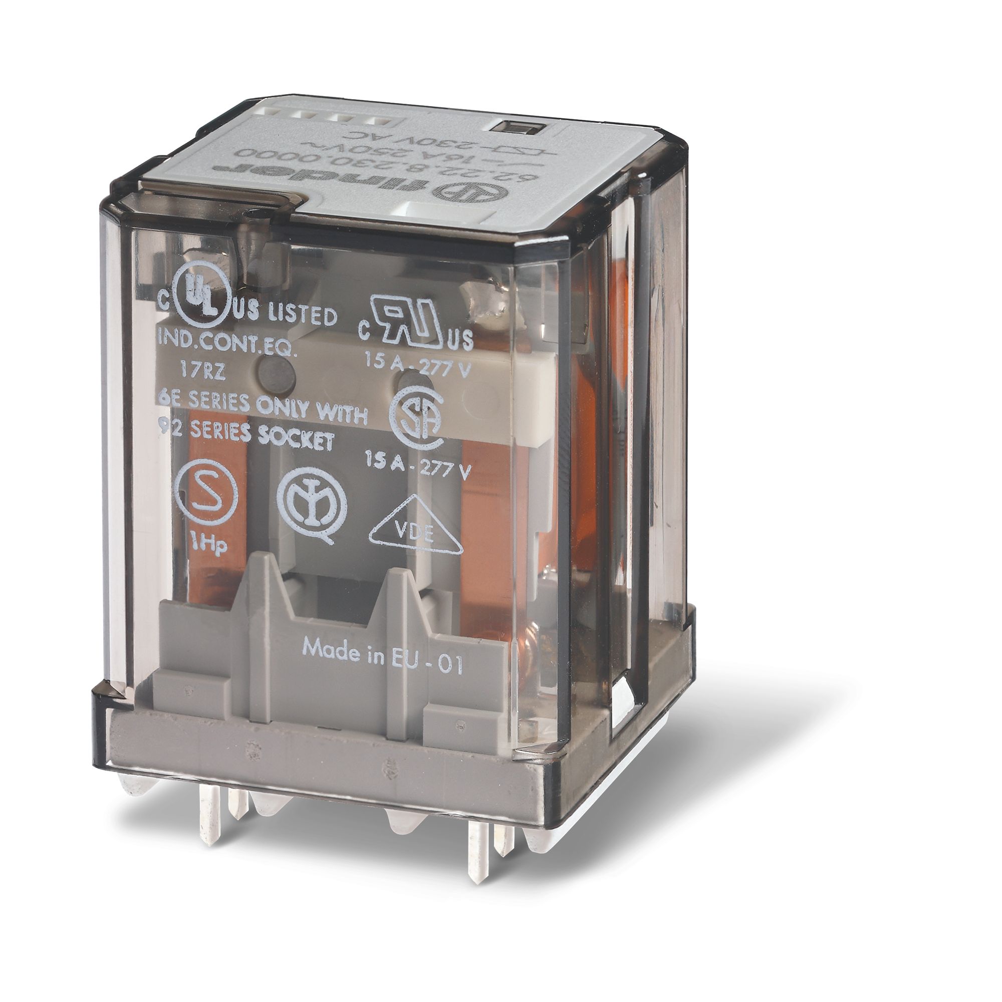 Finder PCB Mount Power Relay Module, 230V ac Coil, 16A Switching Current